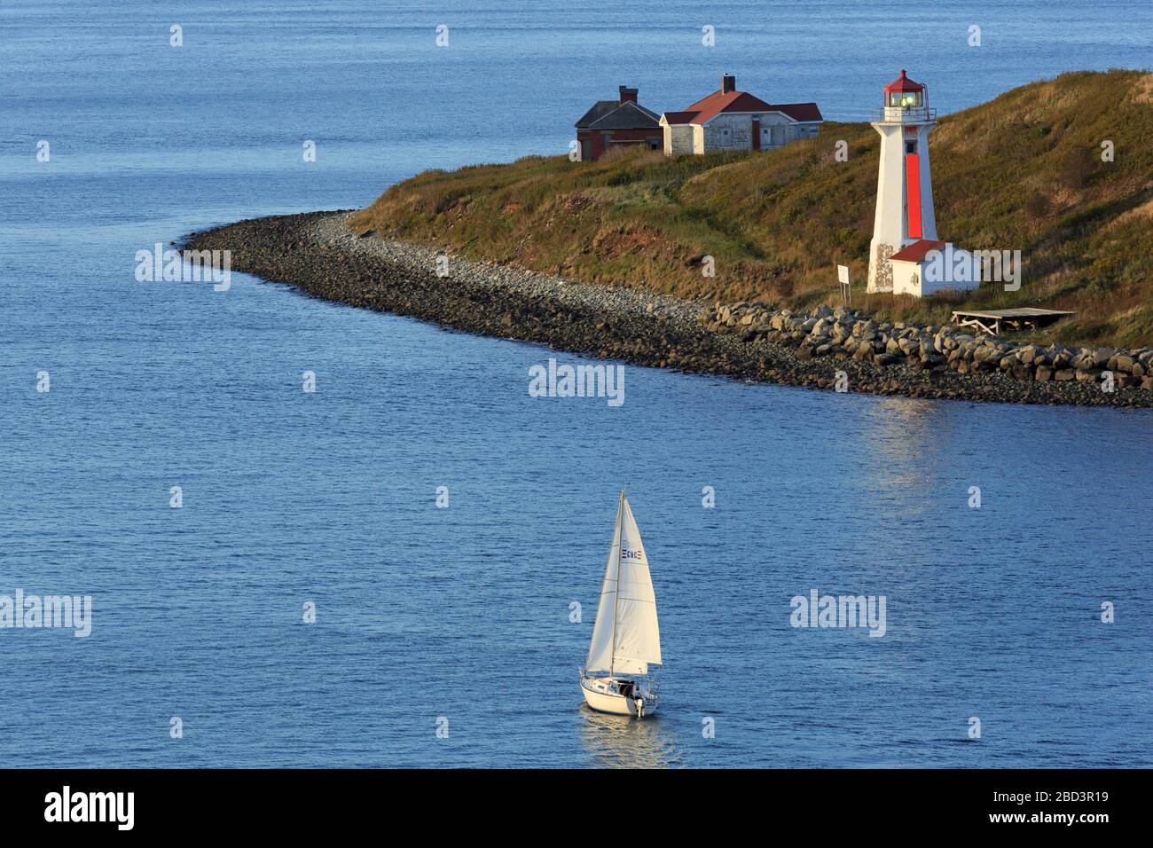 Phare de l'île Georges, Halifax, Nouvelle-Écosse, Canada Banque D'Images