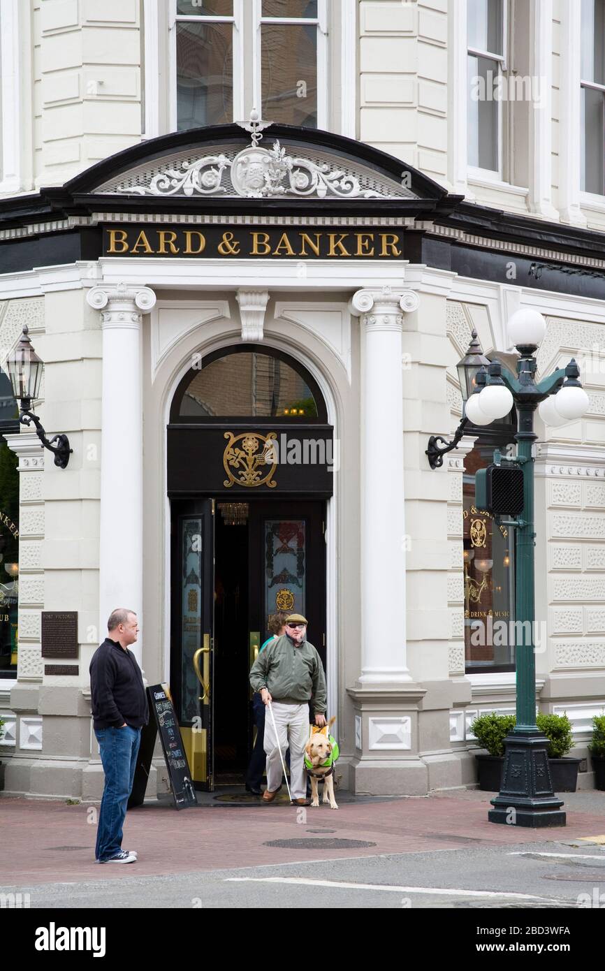 Bard & Banker Scottish Pub on Government Street, Victoria, île de Vancouver, Colombie-Britannique, Canada, Amérique du Nord Banque D'Images