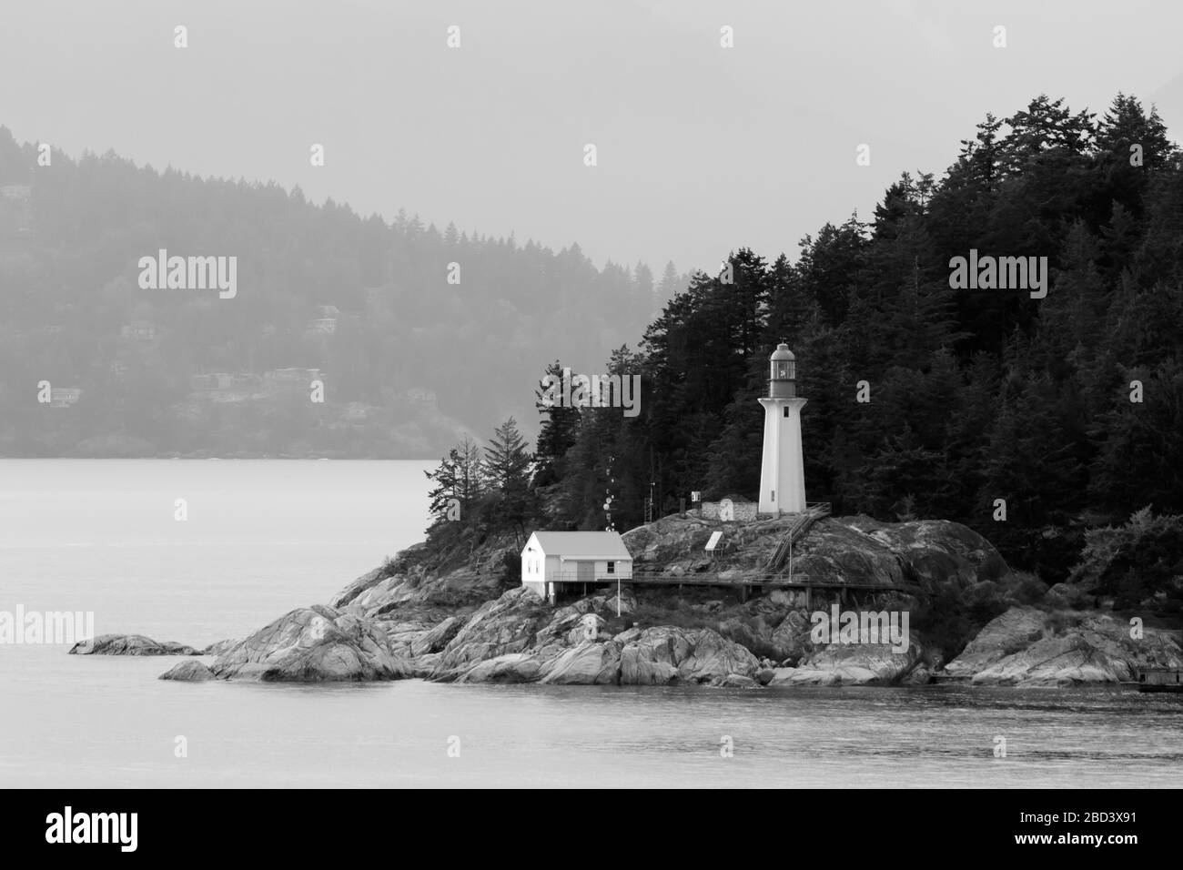 Le phare de Point Atkinson, Vancouver, British Columbia, Canada Banque D'Images