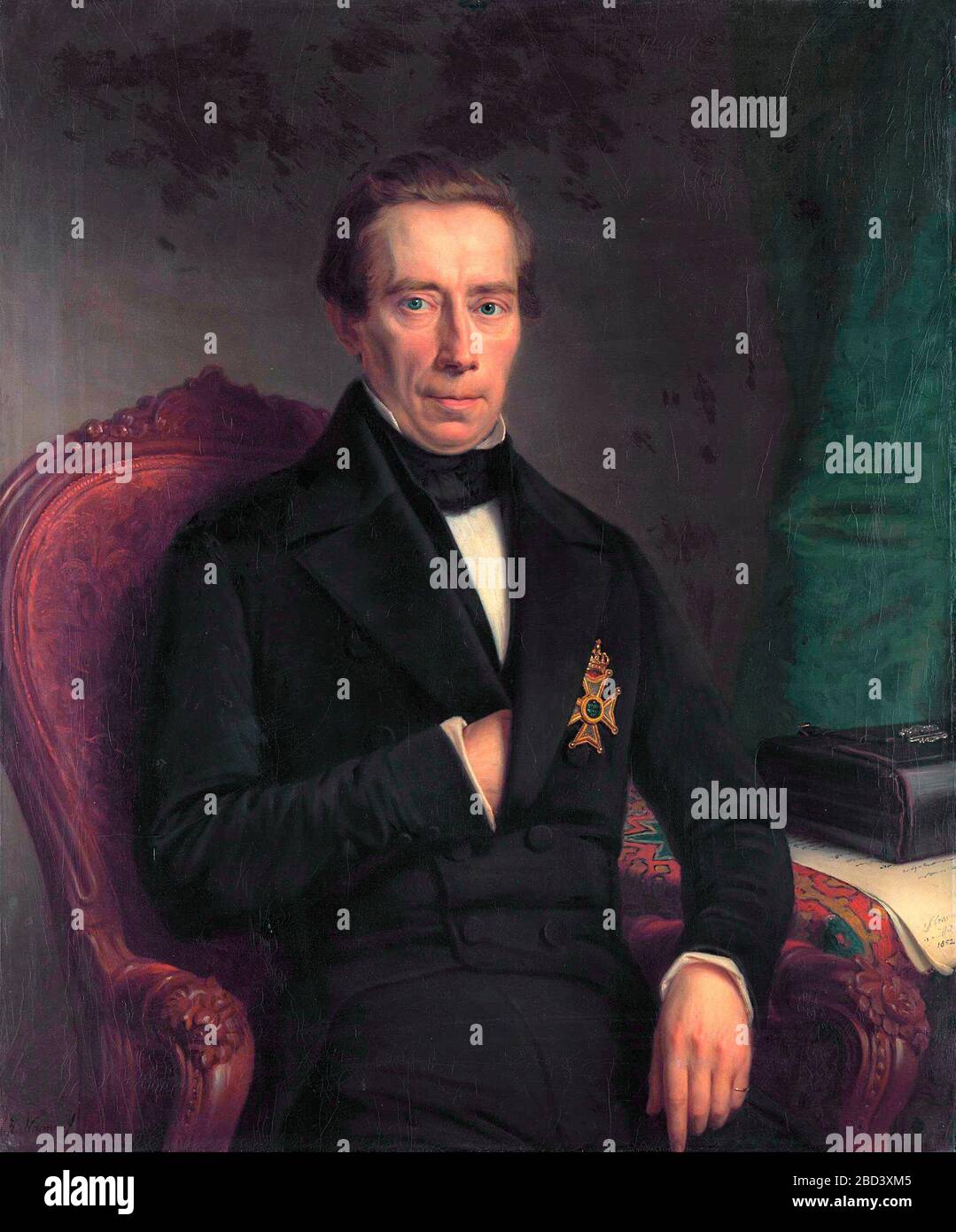 Portrait de Johan Rudolf Thorbecke, Ministre d'État et Ministre de l'intérieur - Johan Heinrich Neuman, 1852 Banque D'Images