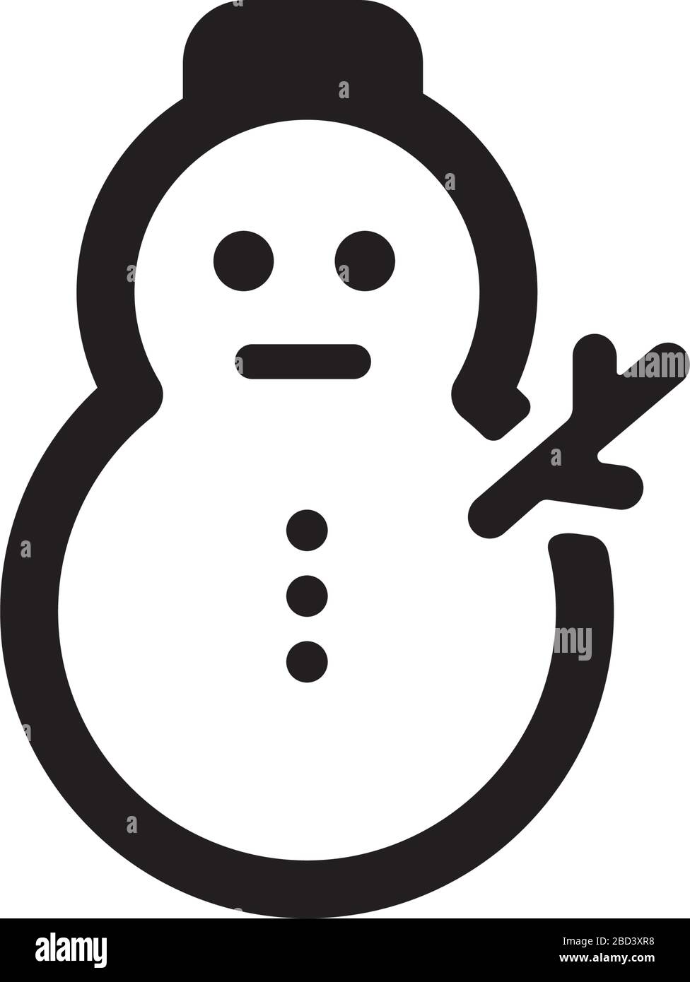 Icône météo ( bonhomme de neige, neige ) Illustration de Vecteur