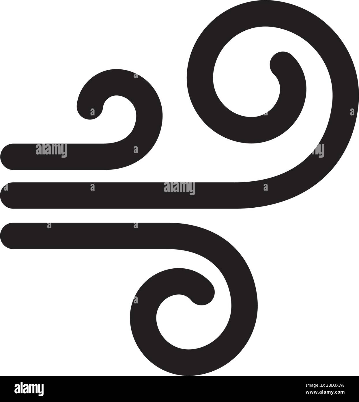 Illustration vectorielle d'icône météo ( vent fort , gaz ) Illustration de Vecteur