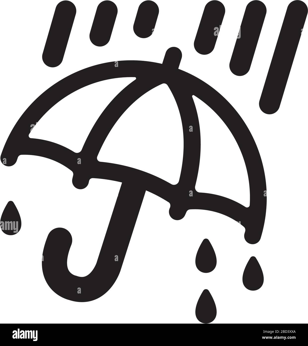 Icône météo ( descente , tempête ) Illustration de Vecteur