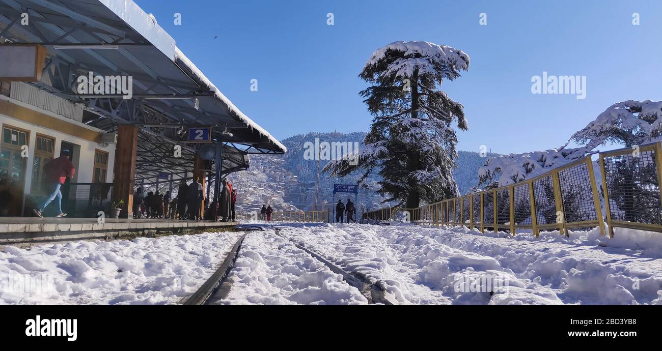 Après la neige, une très belle ville à Shimla Banque D'Images