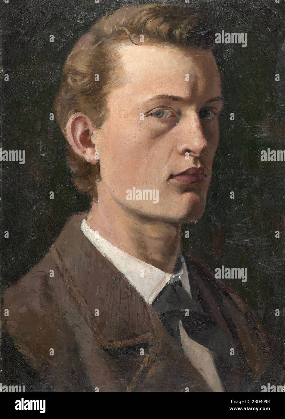 Autoportrait par Edvard Munch 1882. The Munch Museum, Oslo Norvège Banque D'Images