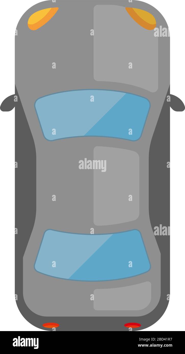 icône plate vectorielle voiture (vue de dessus) Illustration de Vecteur