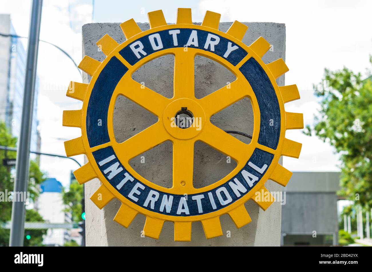 Vicente Lopez, Argentine - 21 décembre 2019: Logo de Rotary International Banque D'Images