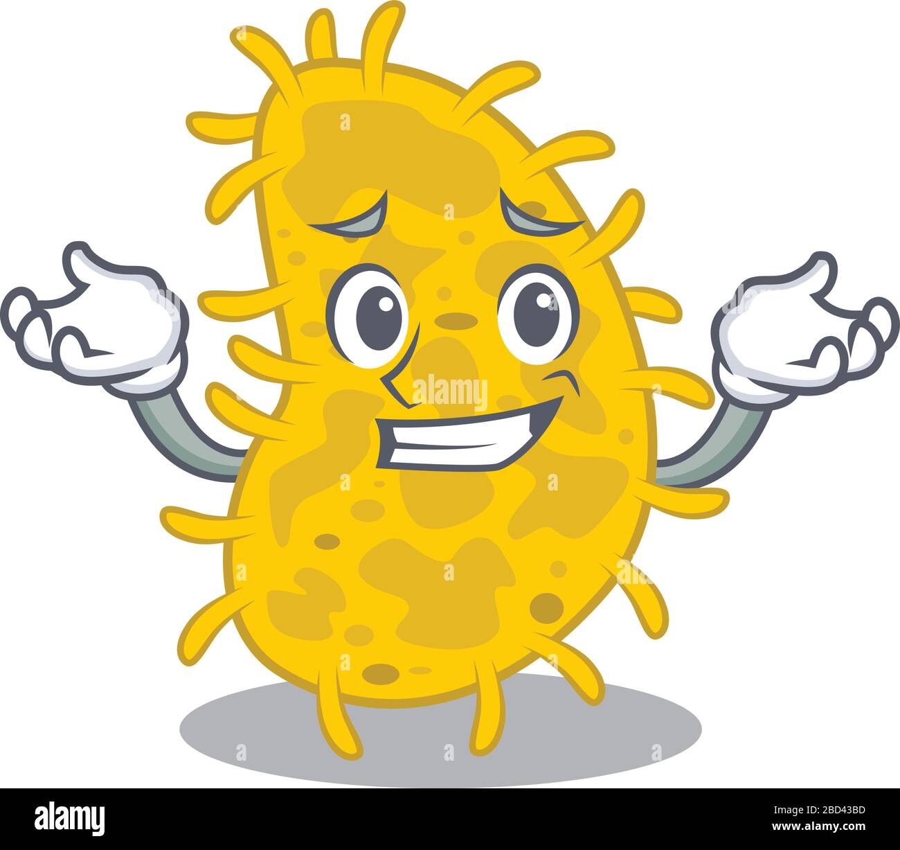 Une photo du concept de dessin animé Spirilla, une bactérie à ronger Illustration de Vecteur