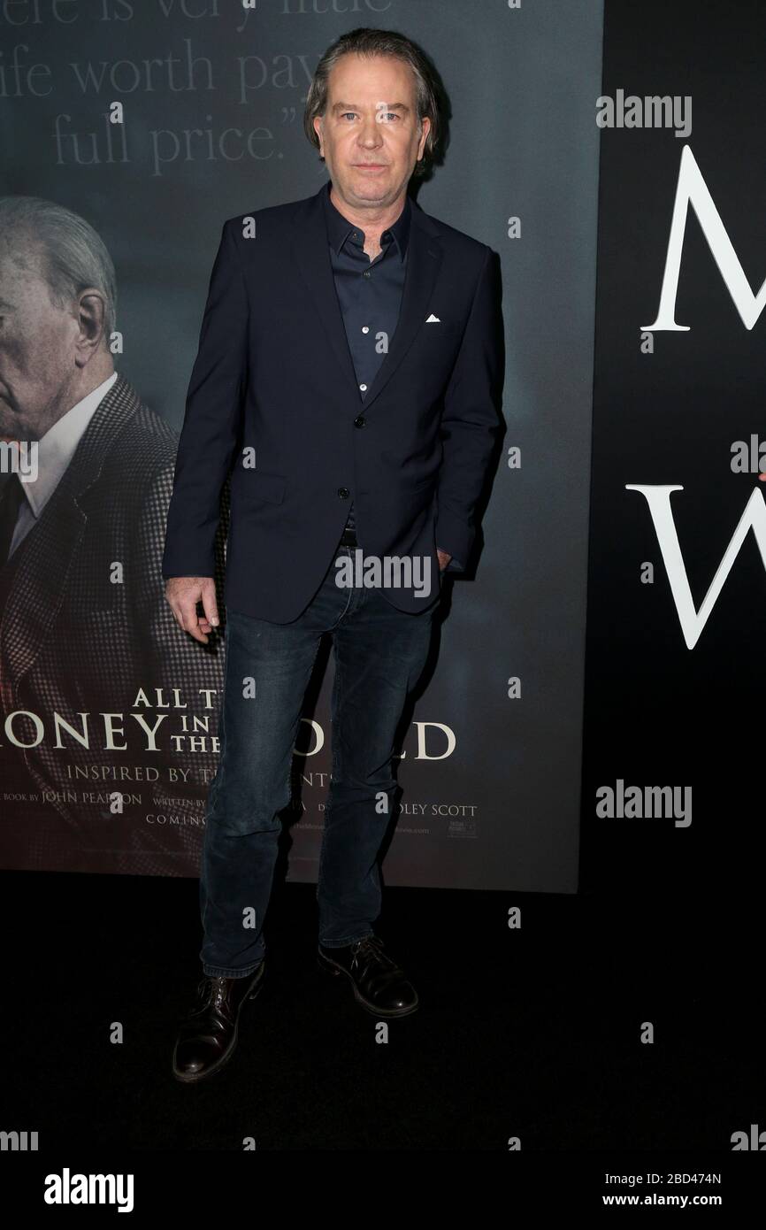 18 décembre 2017, Beverly Hills, CA, États-Unis: LOS ANGELES - DEC 18: Timothy Hutton à la première de "'All the Money in the World'' au Théâtre Samuel Goldwyn le 18 décembre 2017 à Beverly Hills, CA (Credit image: © Kay Blake/ZUMA Wire) Banque D'Images