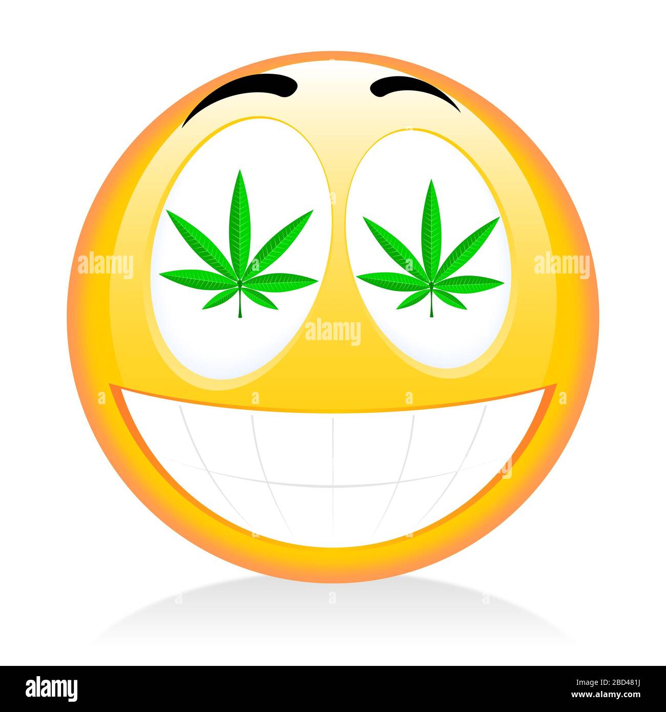 Emoji - herbe à fumer Photo Stock - Alamy