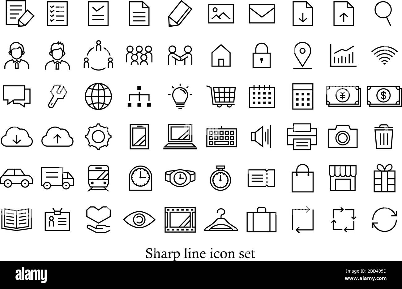 icônes vectorielles fines et nettes pour la conception web Illustration de Vecteur