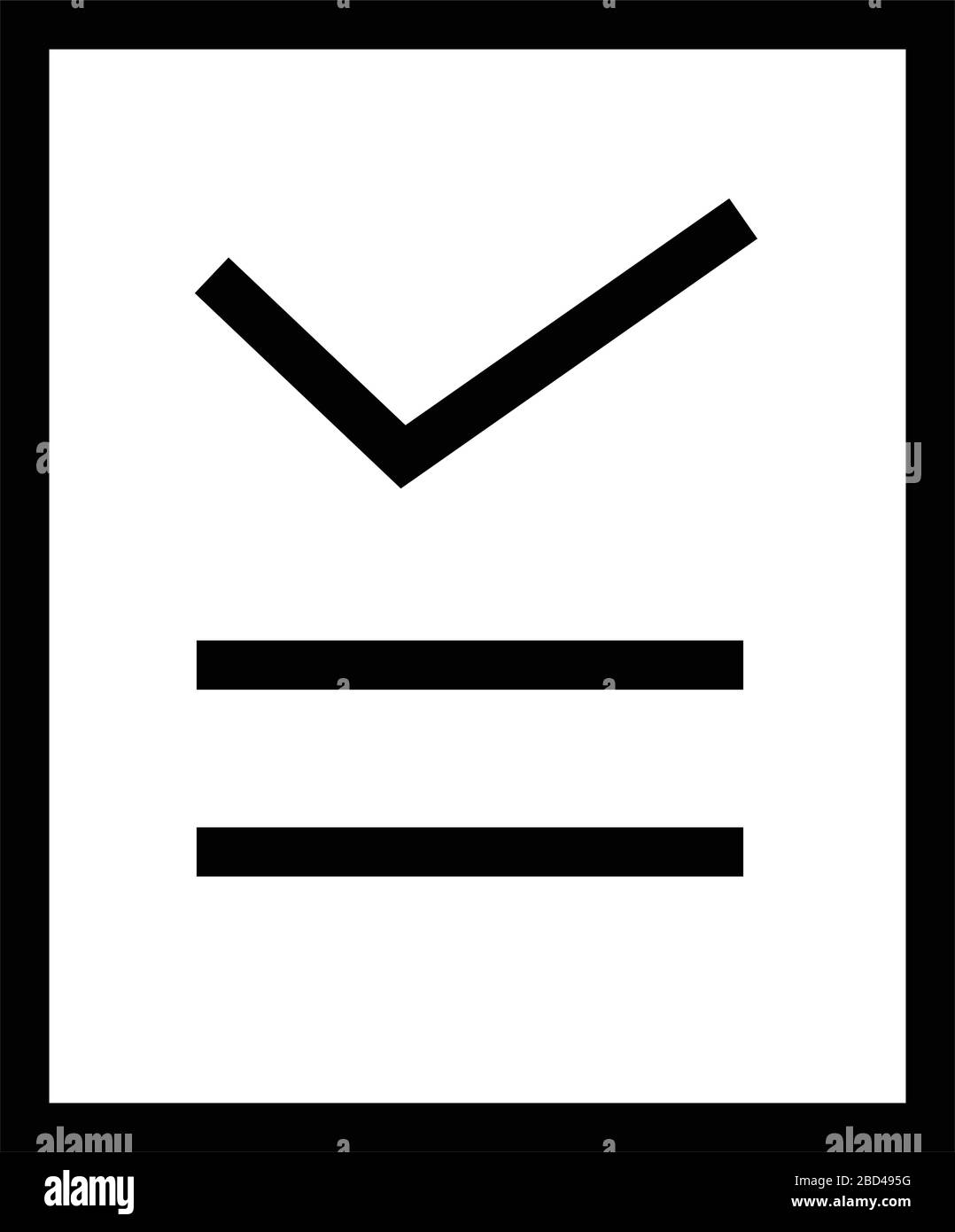 icône de vecteur mince / tampon d'approbation Illustration de Vecteur