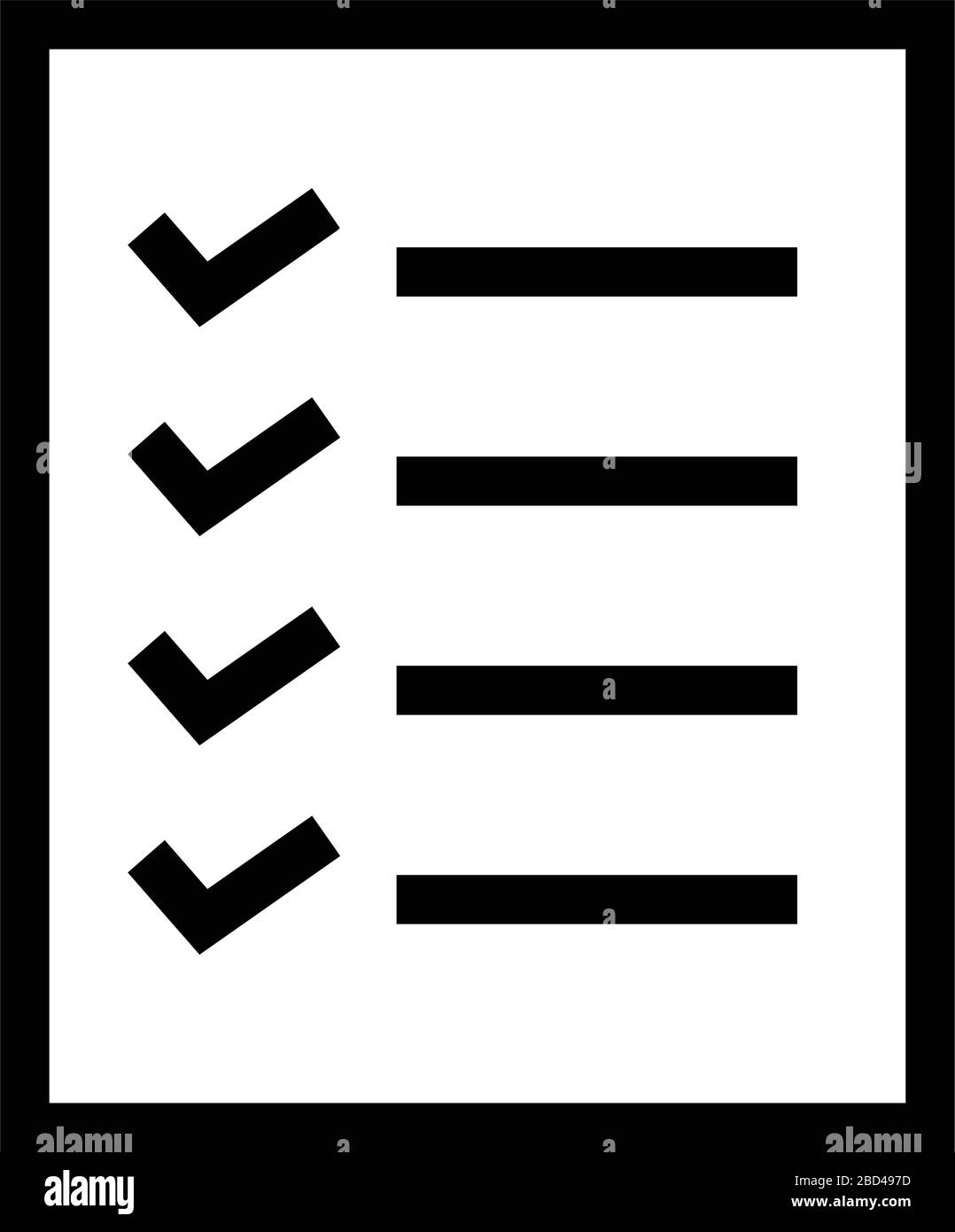 icône / liste de contrôle de vecteur de ligne fine et nette Illustration de Vecteur