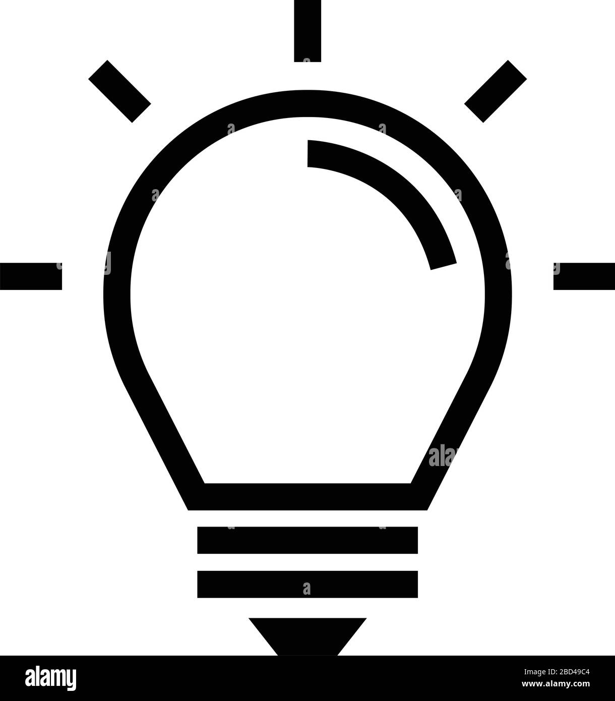 icône / ampoule à vecteur fin, innovation, inspiration Illustration de Vecteur