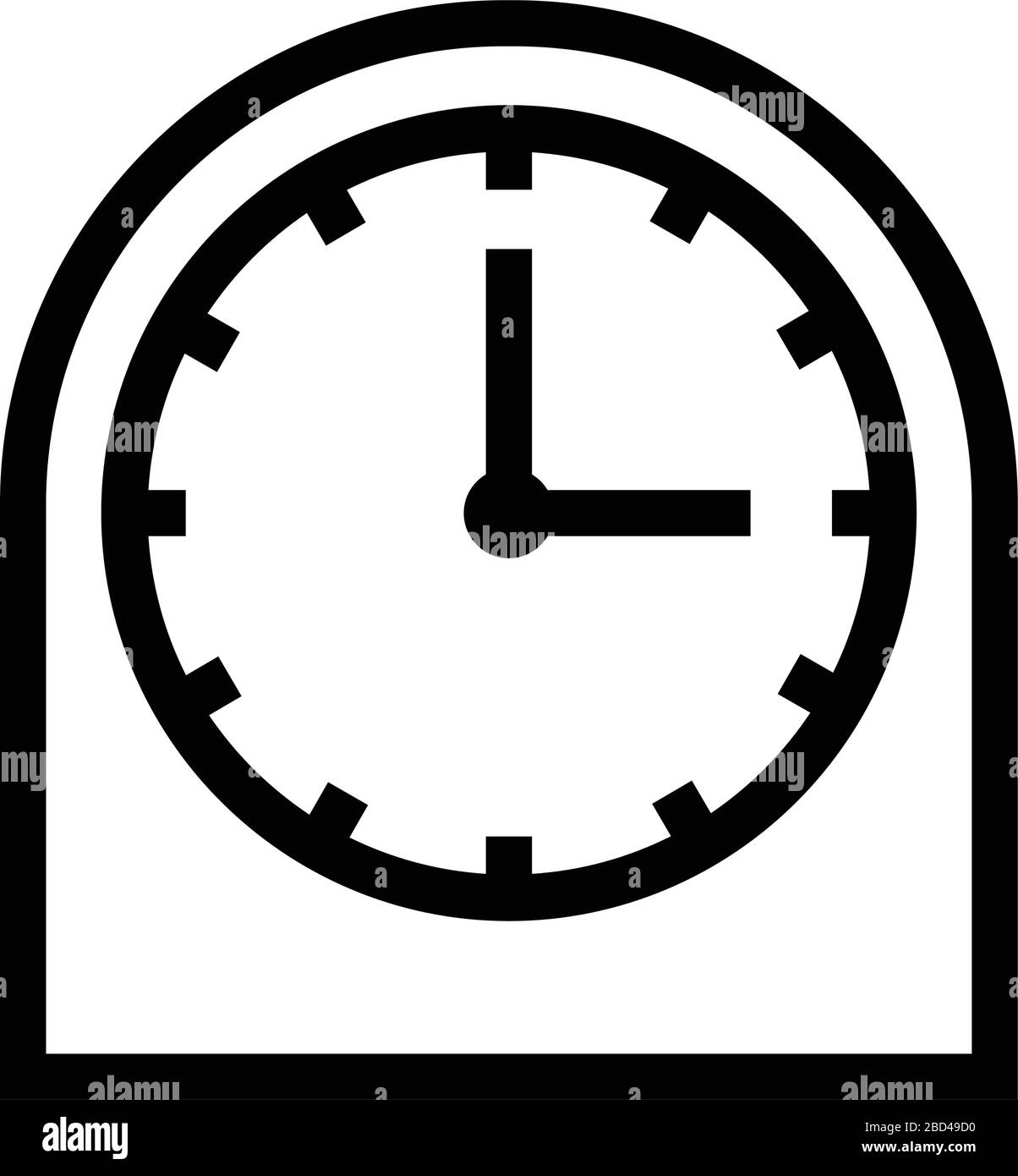 icône / horloge vectorielle fine et nette, heure, alarme Illustration de Vecteur