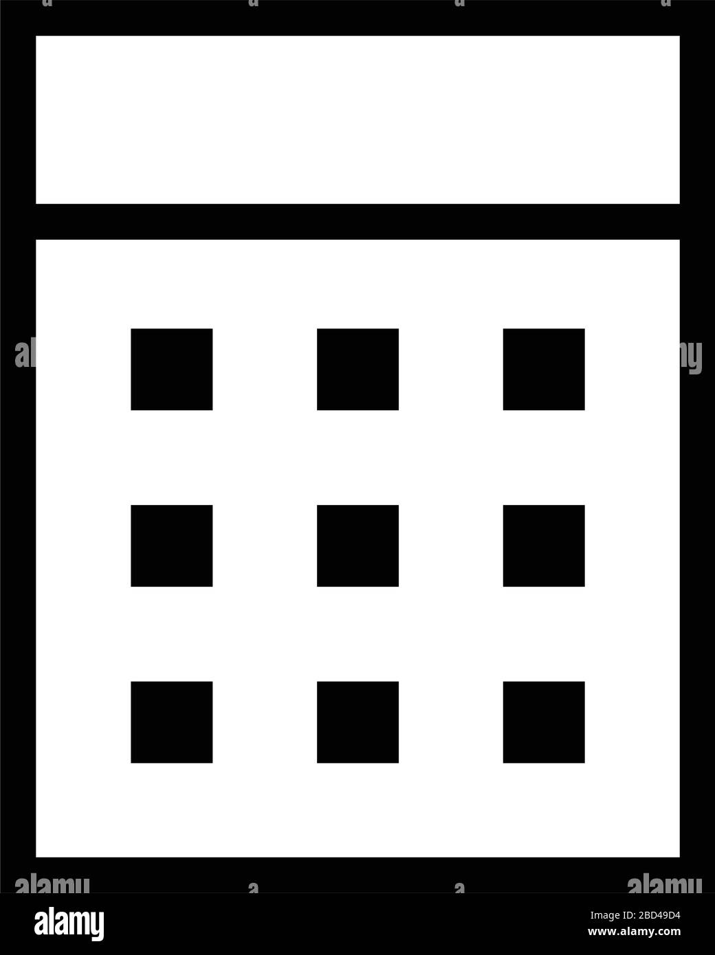 icône / calculatrice de vecteur fine ligne nette, comptabilité Illustration de Vecteur