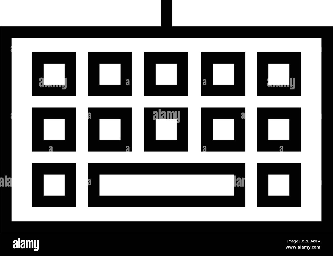 icône / clavier vectoriel fine ligne nette, saisie Illustration de Vecteur