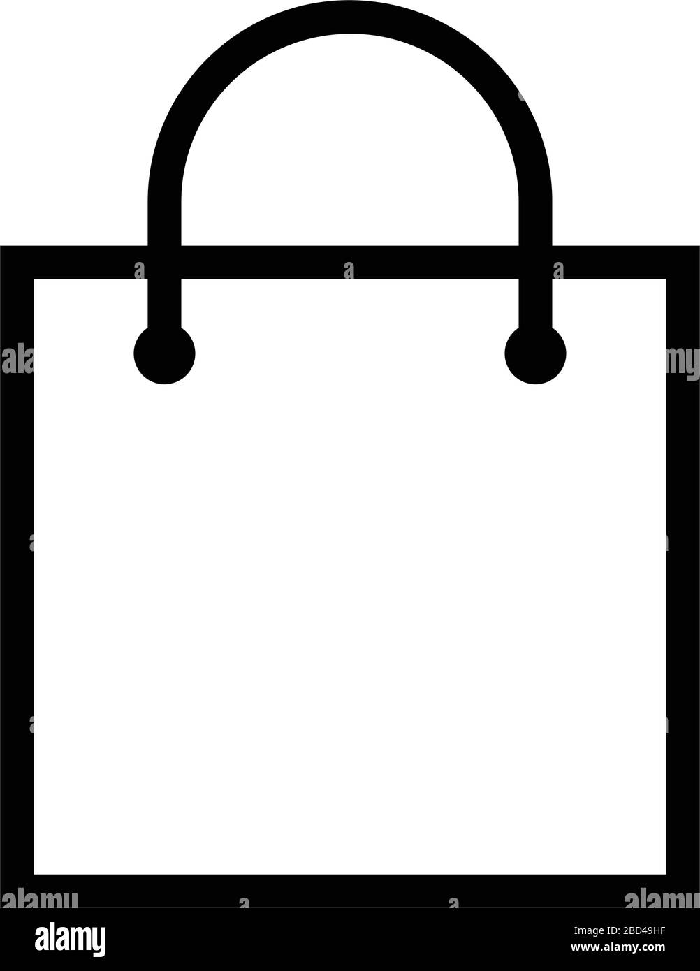 ligne fine icône de vecteur net / sac de papier, sac de shopping Illustration de Vecteur