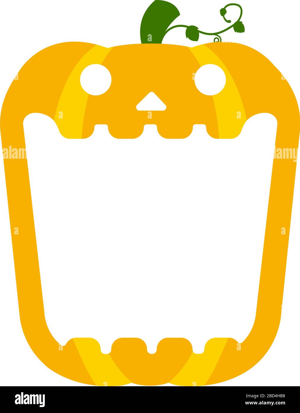 Halloween citrouille tête (Jack o lanterne) illustration (bouche ouverte) / espace texte Illustration de Vecteur