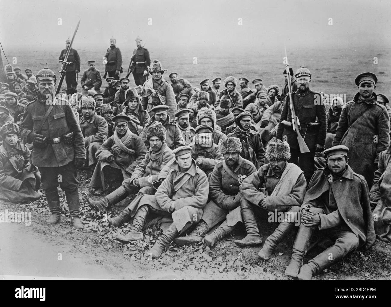 Prisonniers de guerre russes pendant la première Guerre mondiale - Russes, Tartars, Kirgises [c.-à-d. Kirghizstan] etc. CA. 1914-1915 Banque D'Images