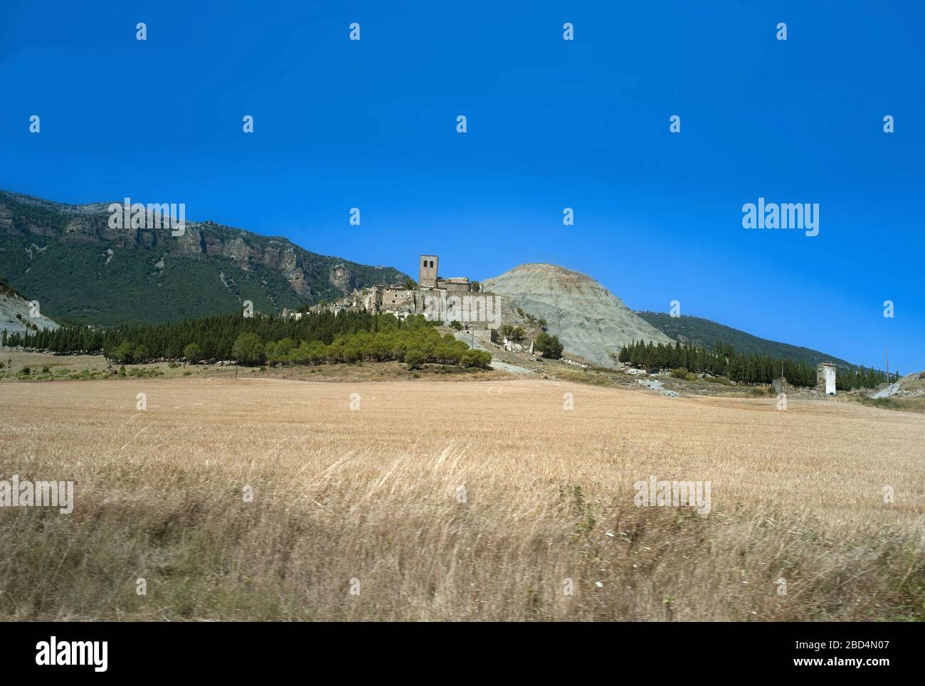 Village abandonné d'ESCO, près de Sigüés, Espagne Banque D'Images