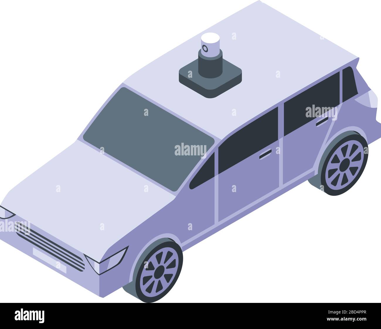 Icône de taxi de voiture, style isométrique Illustration de Vecteur