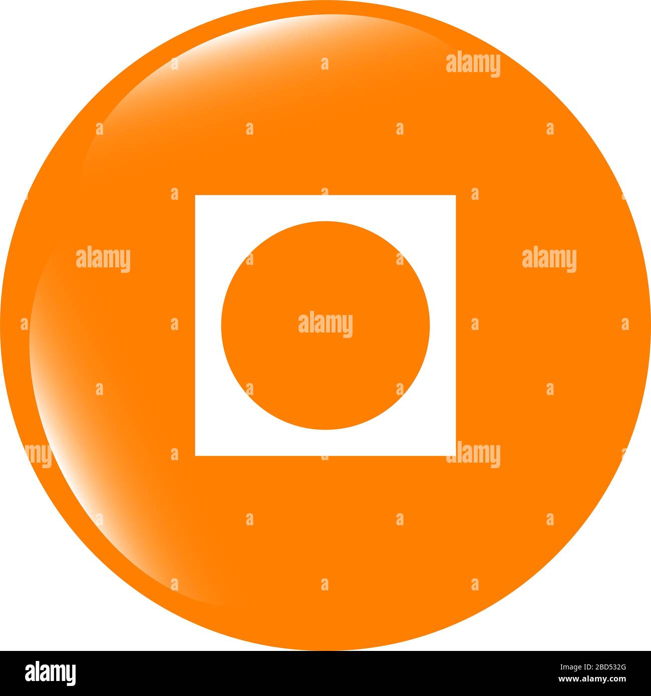 Icône Apps. abstract signe sur le bouton web isolated on white Banque D'Images