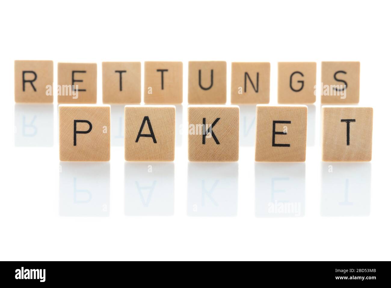 Plan de sauvetage "Rettungspaket", mesures financières pour les États et les zones économiques en situation d'urgence. Allemagne Banque D'Images