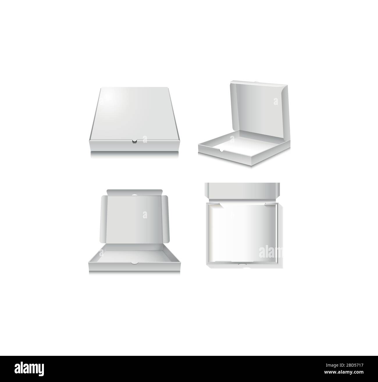 Kit vectoriel de boîtes à pizza. Modèle de boîte en carton pour pizza. Maquette vectorielle Illustration de Vecteur Kit vectoriel de boîtes à pizza. Modèle de boîte en carton pour pizza. Maquette vectorielle Illustration de Vecteur