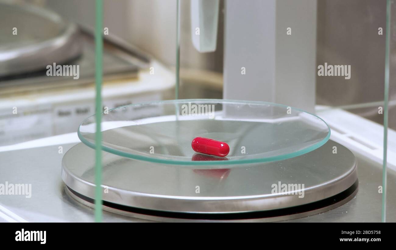 Capsule sur l'équilibre analytique pour vérifier le poids Banque D'Images