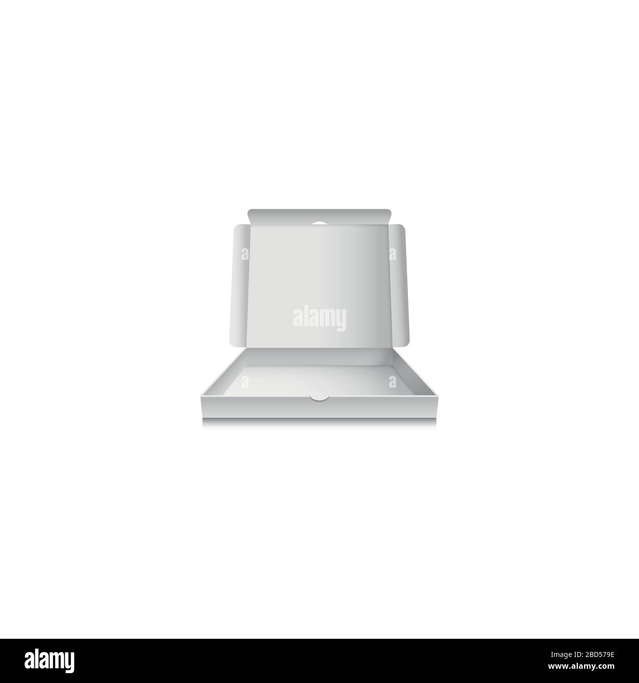 Maquette vectorielle de boîte à pizza. Boîte à pizza en carton blanc ouvert, livraison de pizza. Fermeture de boîte isolée. Boîte à pizza Illustration de Vecteur Maquette vectorielle de boîte à pizza. Boîte à pizza en carton blanc ouvert, livraison de pizza. Fermeture de boîte isolée. Boîte à pizza Illustration de Vecteur