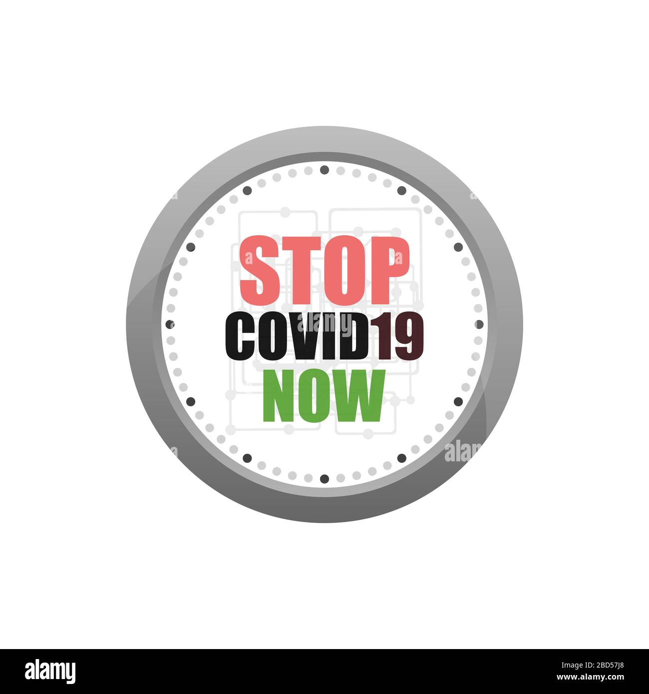 Signe attention coronavirus. Arrêter le coronavirus. Éclosion de coronavirus. Danger et risque de santé publique maladie et épidémie de grippe. Concept médical pandémique Banque D'Images