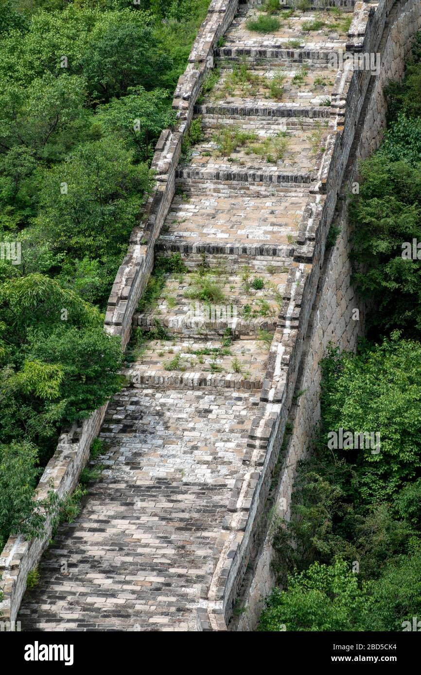 Grand mur de Chine, district de Yanqing, près de Pékin, Chine Banque D'Images