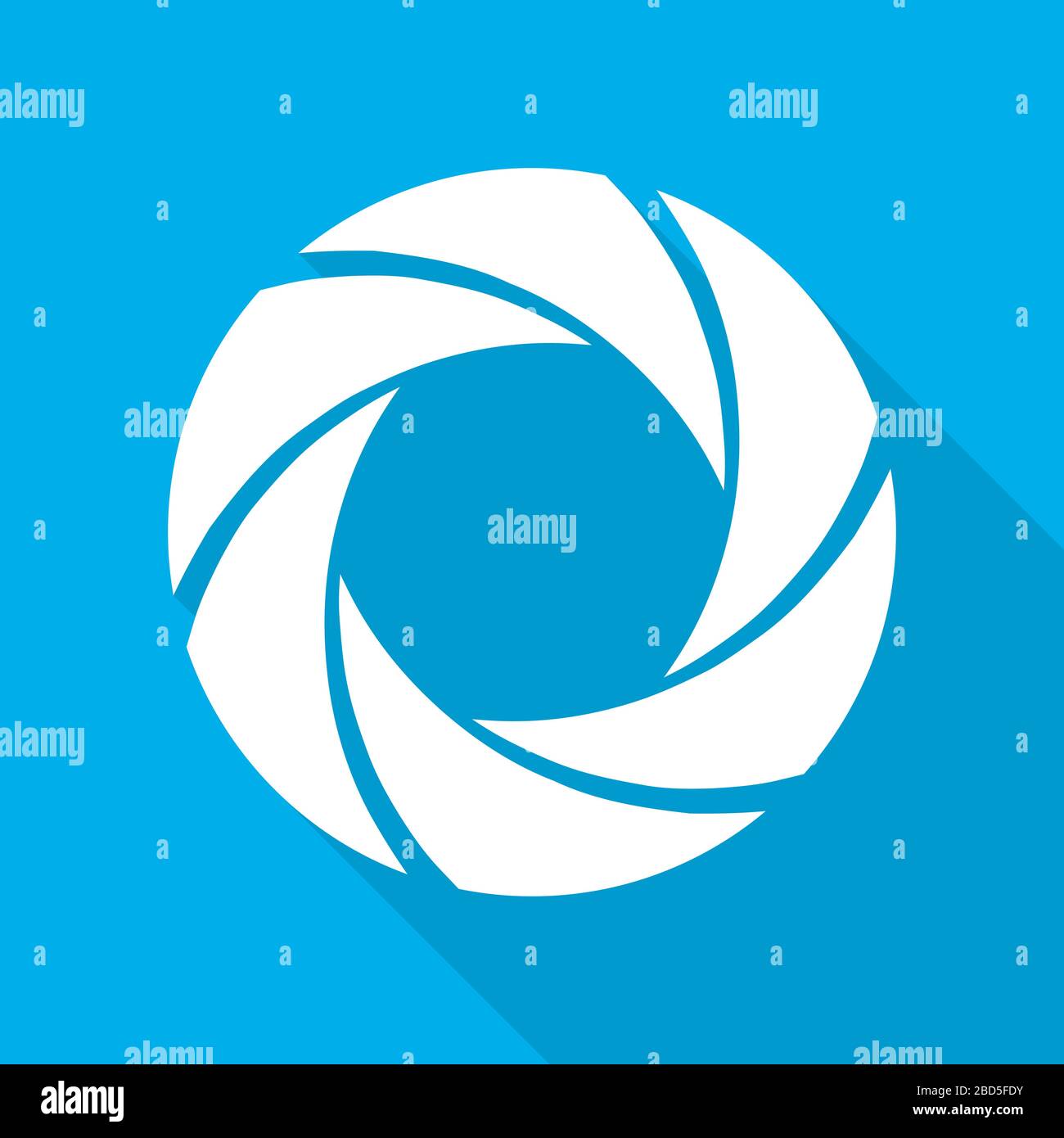 L'icône de l'accent. Vector illustration. Diaphragme ouverture icône. L'icône de caméra isolée Illustration de Vecteur