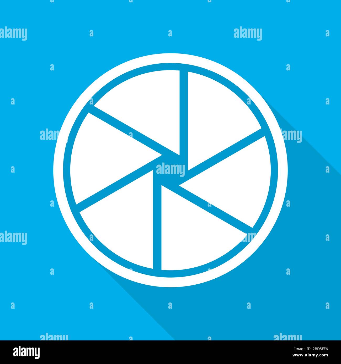 L'icône de l'accent. Vector illustration. Diaphragme ouverture icône. L'icône de caméra isolée Illustration de Vecteur