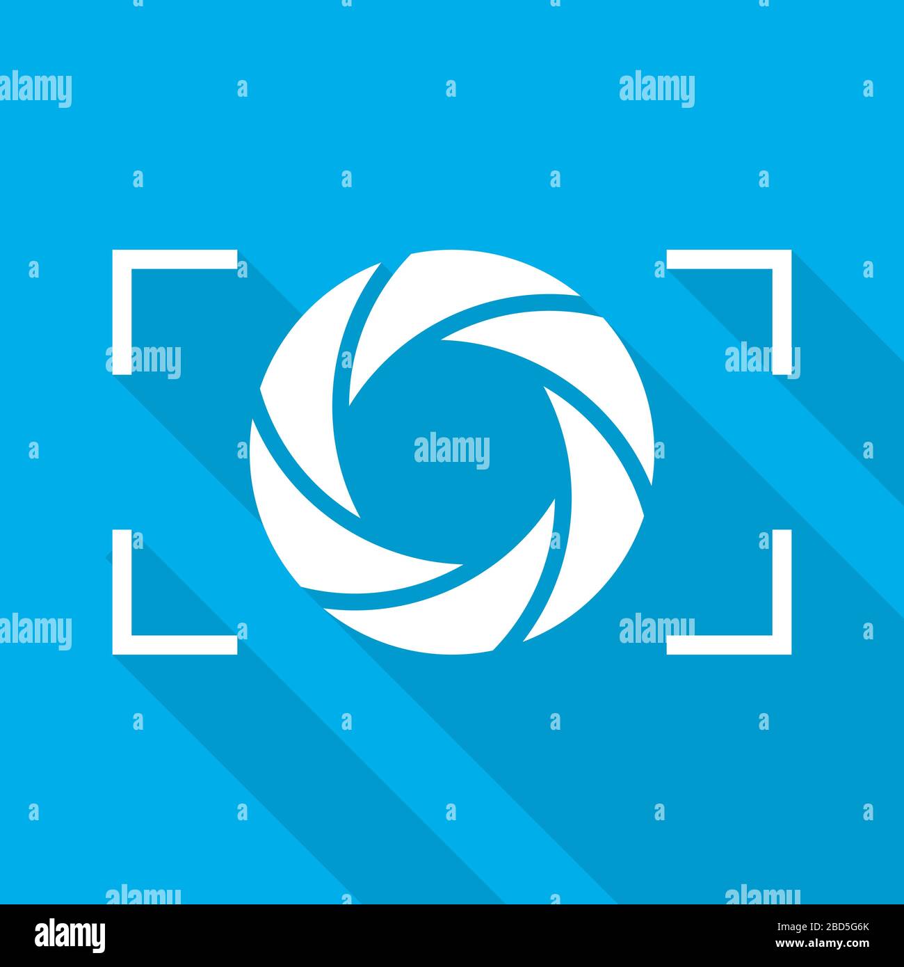 L'icône de l'accent. Vector illustration. Diaphragme ouverture icône. L'icône de caméra isolée Illustration de Vecteur