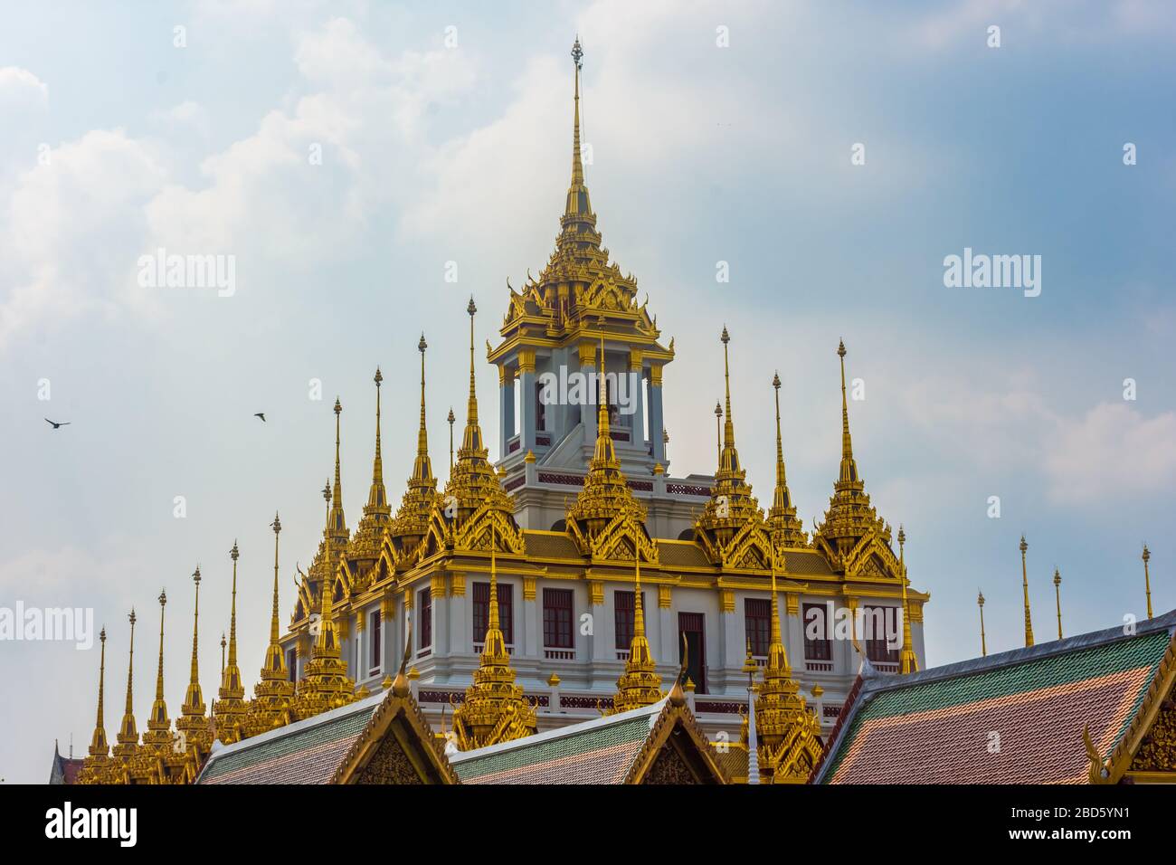 Temple Wat Rakhang Khositaram à Bangkok, Thaïlande Banque D'Images