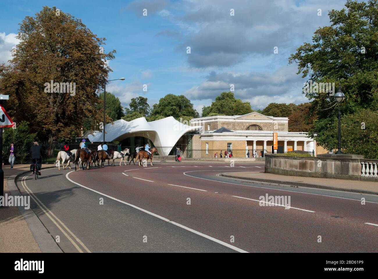 Zaha Hadid Architects Restaurant Serpentine Sackler Gallery, West Carriage Drive, Londres, Banque D'Images Zaha Hadid Architects Restaurant Serpentine Sackler Gallery, West Carriage Drive, Londres, Banque D'Images