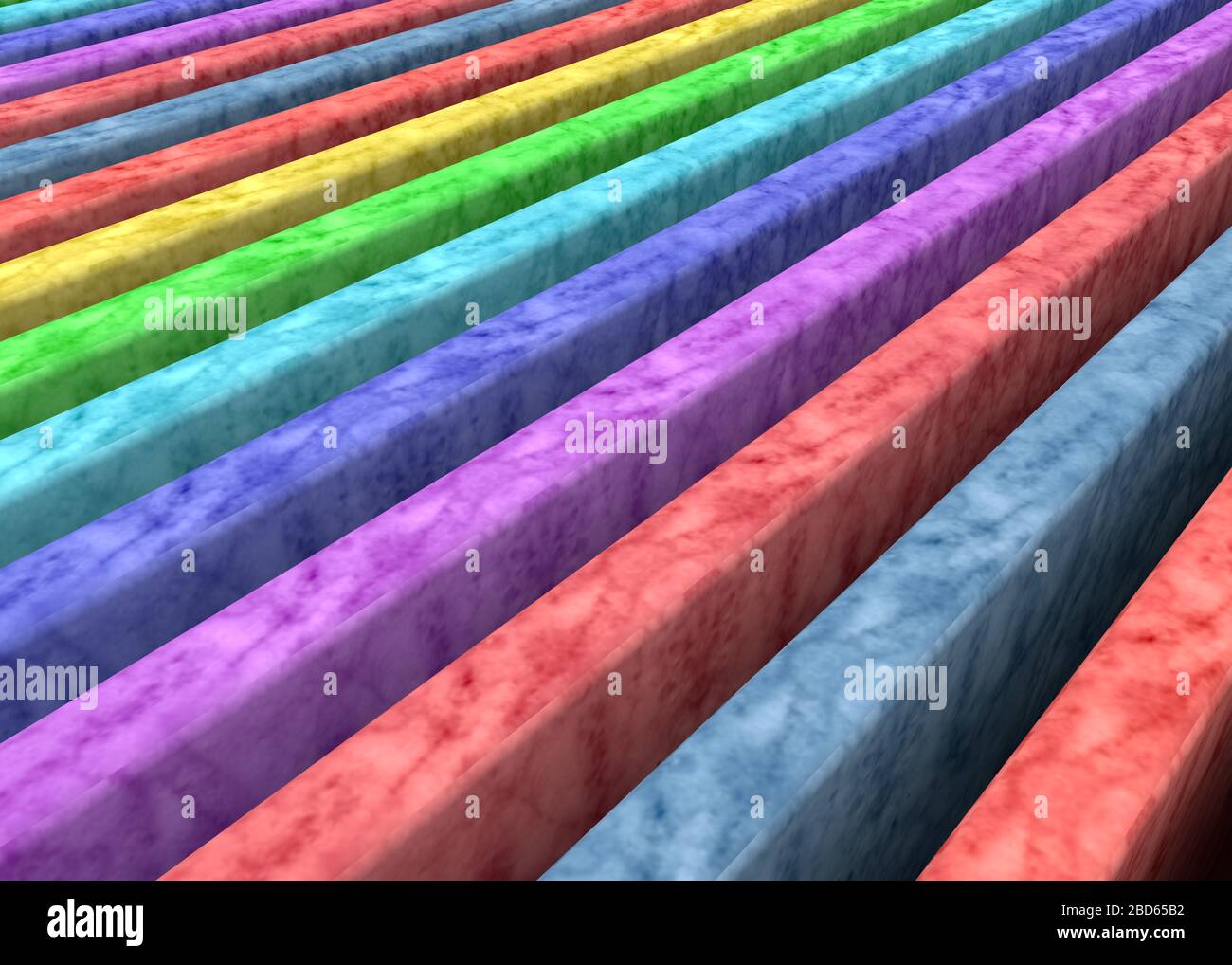 Arrière-plan numérique moderne de carreaux multicolores abstraits. Rendu tridimensionnel Banque D'Images