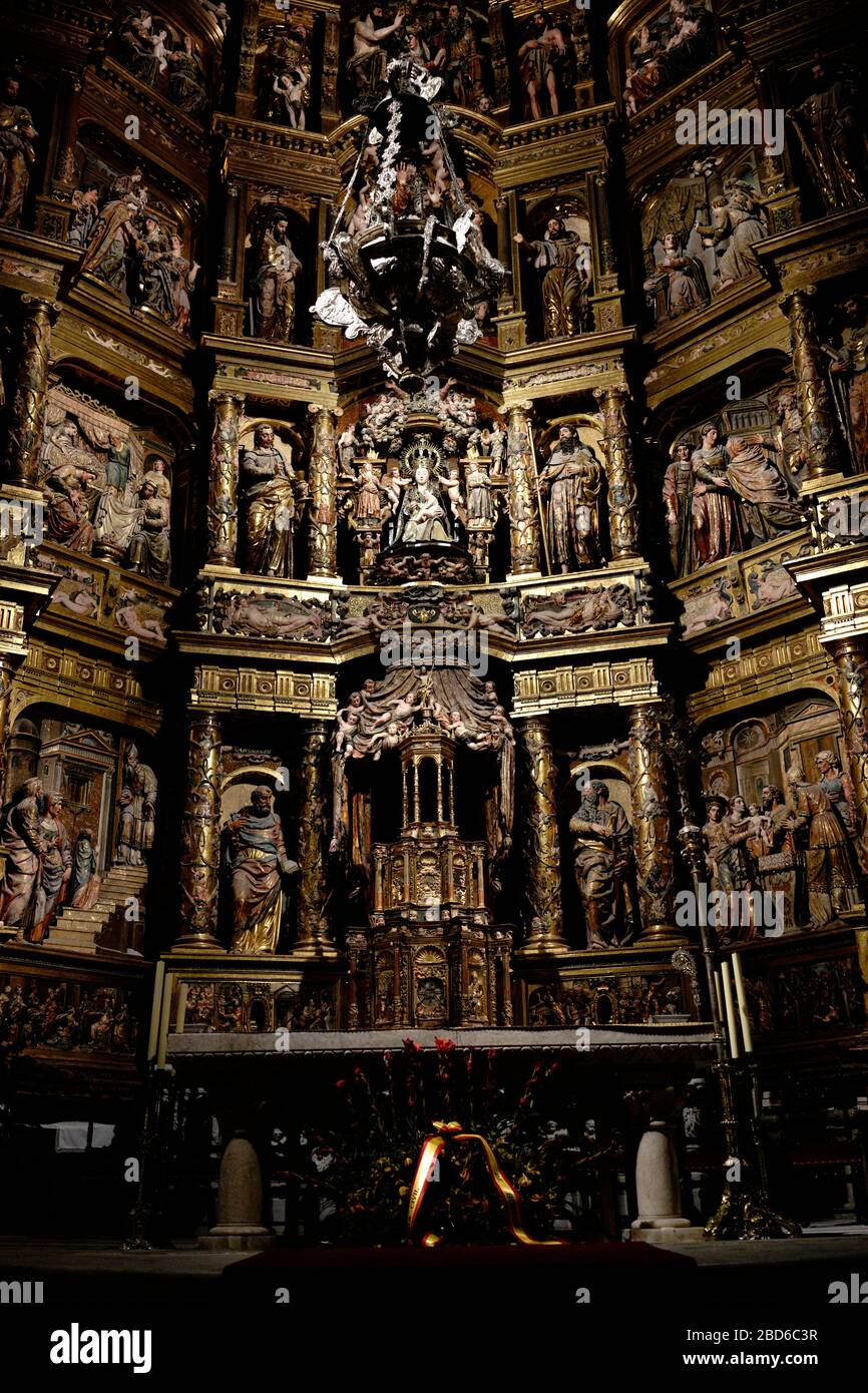 CATHÉDRALE BURGOS CASTILLE ET LEON ST MARY - CHAPELLE ET STATUES - ÉPOQUE GOTHIQUE, RENAISSANCE ET BAROC - ESPAGNE © FRÉDÉRIC BEAUMONT Banque D'Images