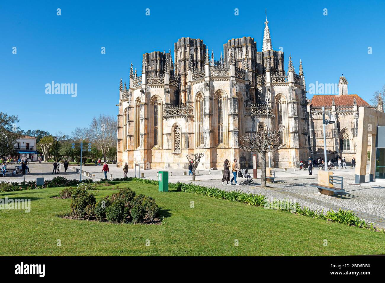 Batalha, Portugal - Février 2020: Monastère (Mosteiro de Santa Maria da Vitoria) Banque D'Images