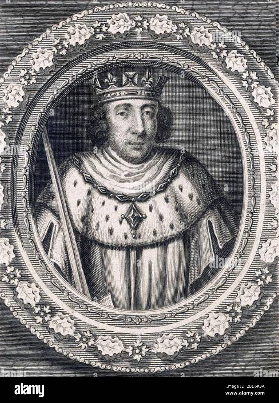 ÉDOUARD I D'ANGLETERRE (1239-1307) imaginé dans une gravure du XVIIe siècle Banque D'Images