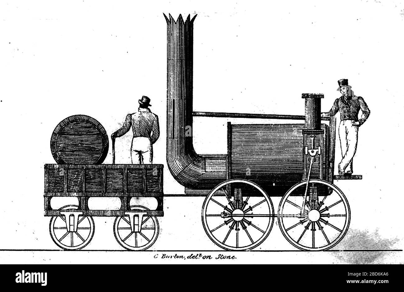 Locomotive à vapeur SANS PAREIL construite par Timothy Hackworth pour les essais de Rainhill de 1829 sur le train Liverpool et Manchester Banque D'Images