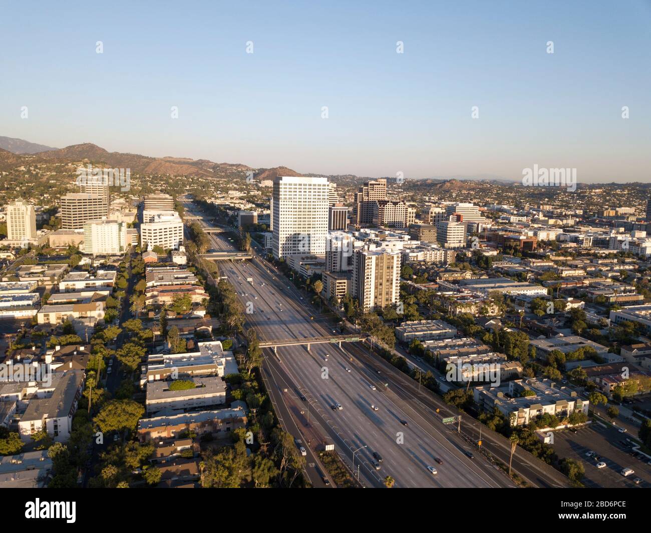 Vue aérienne de Glendale, Californie Banque D'Images