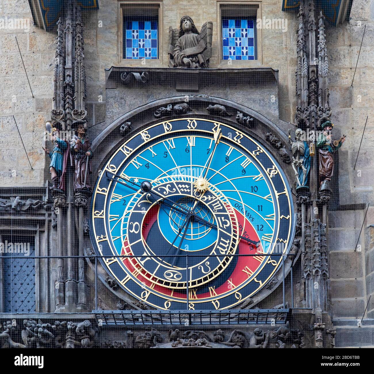 Astronomische Uhr am Altstädter Rathaus, Prag, Tschechische Republik Banque D'Images