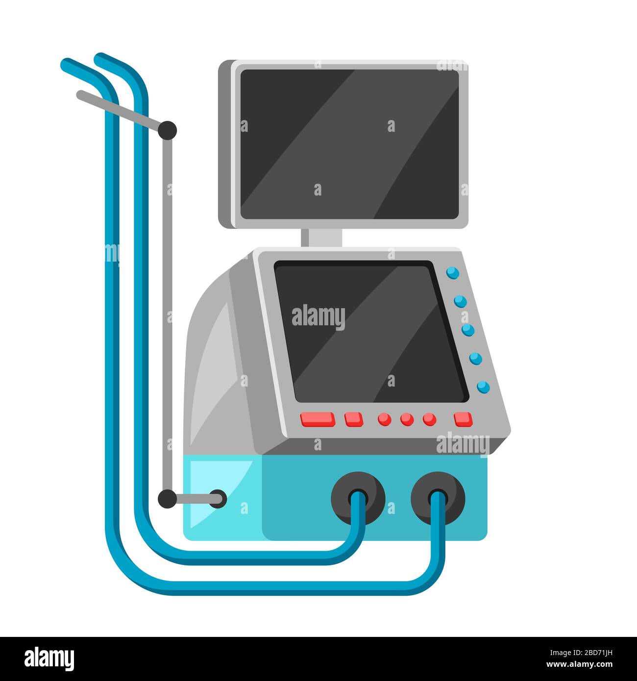 Illustration de l'appareil de maintenance respiratoire artificiel. Illustration de Vecteur