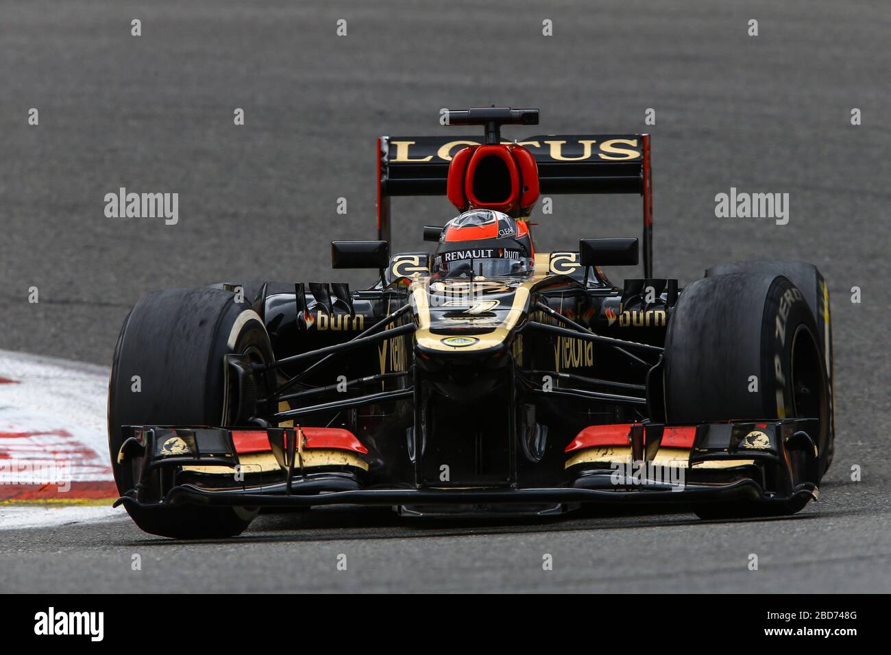 Kimi Raikkonen, Lotus E21 Renault, GP belge 2013, Spa Francorchamps Banque D'Images