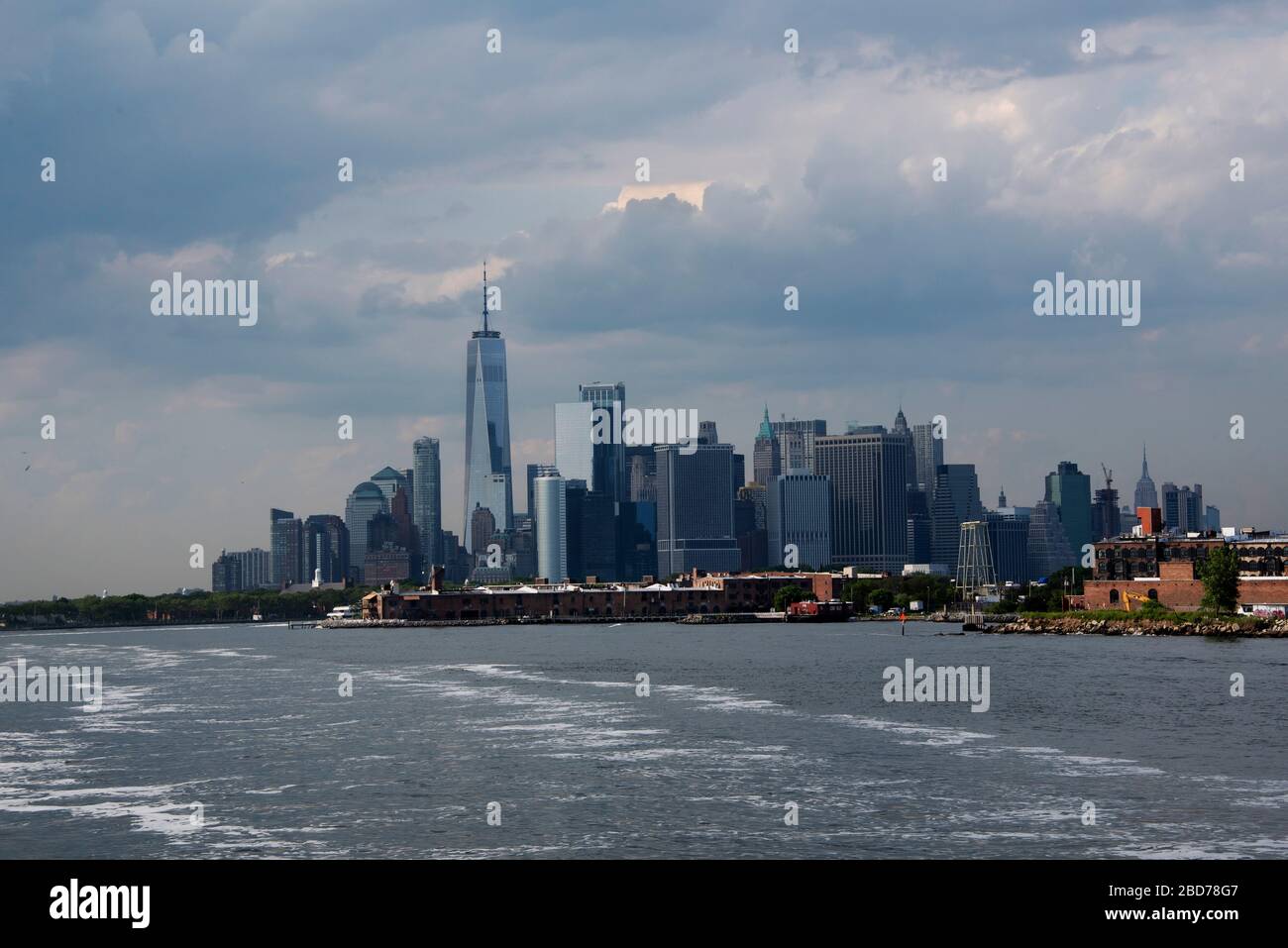 New York, NY - pointe sud de l'île de Manhattan. Banque D'Images