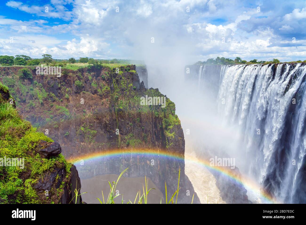 Chutes Victoria sur la rivière Zambèze en Afrique du Sud Banque D'Images