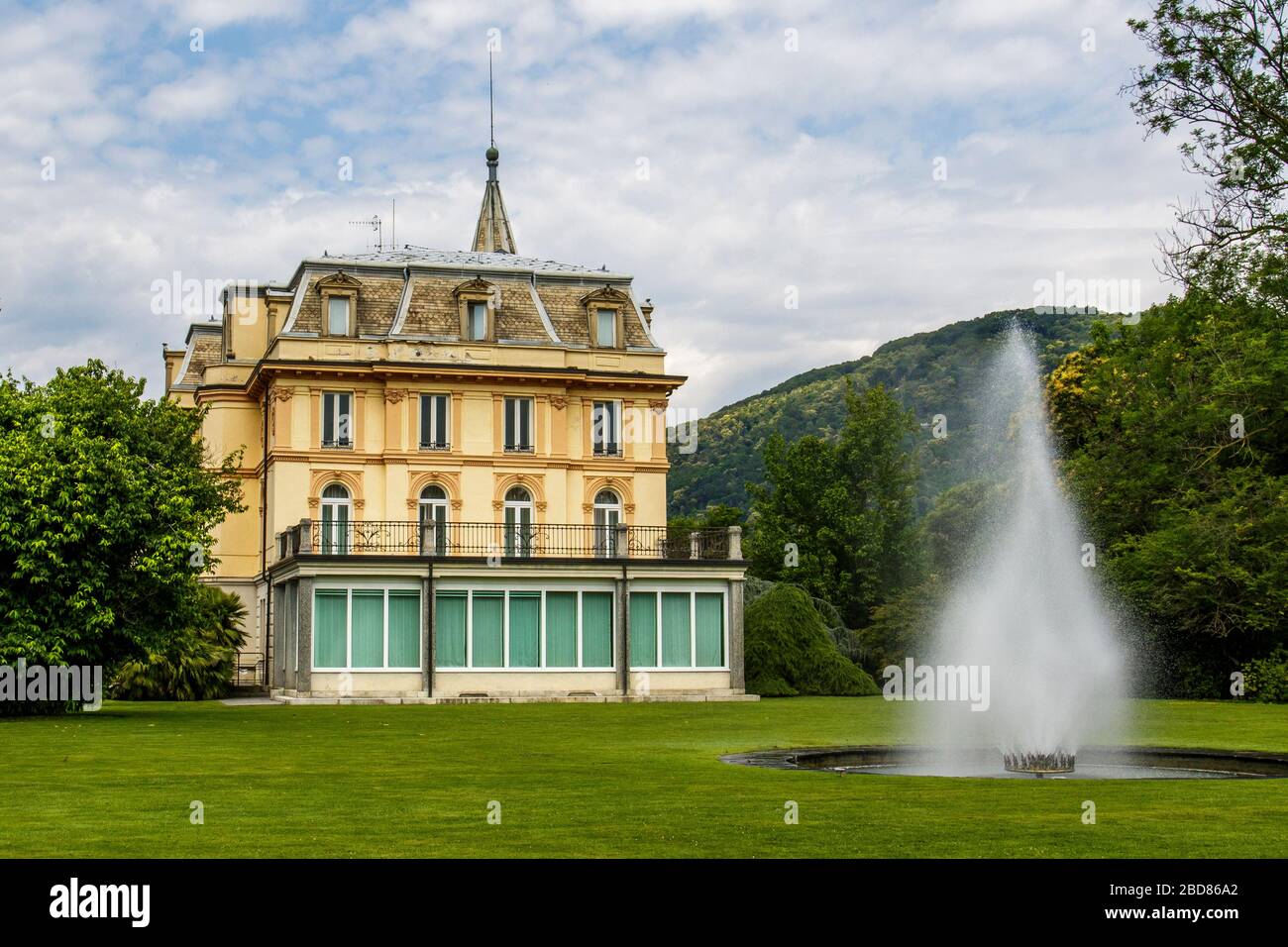 Manison dans le jardin de la Villa Taranto am au lac majeur, Italie, Piémont Banque D'Images